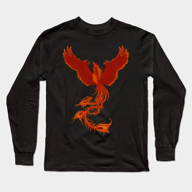 Phoenix bird Long Sleeve T-Shirt by PCMdesigner